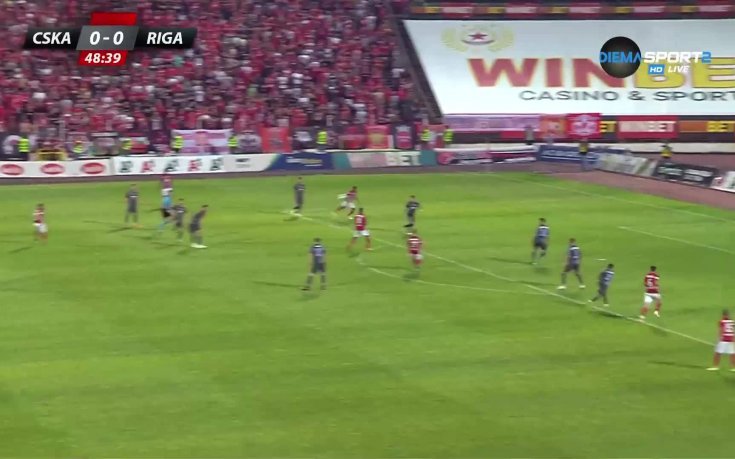ЦСКА откри резултата с уникален гол