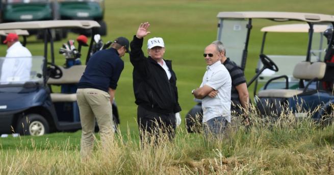 Американският президент Доналд Тръмп изрази днес надежда да поиграе голф