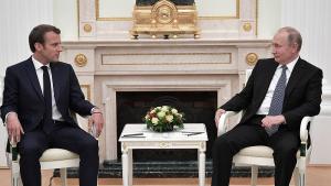 Френският президент Еманюел Макрон каза че руският президент Владимир Путин