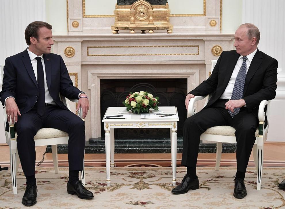 Френският президент Еманюел Макрон каза, че руският президент Владимир Путин