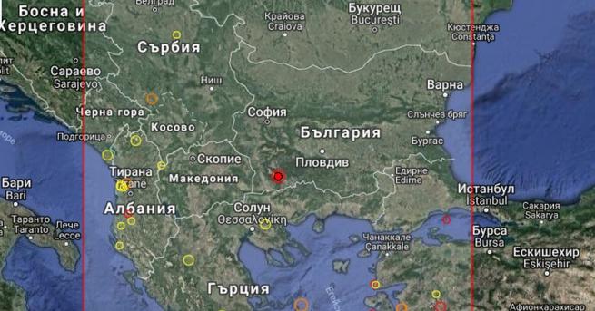 Земетресение разлюля БългарияЗеметресение с магнитуд около 4 по Рихтер беше