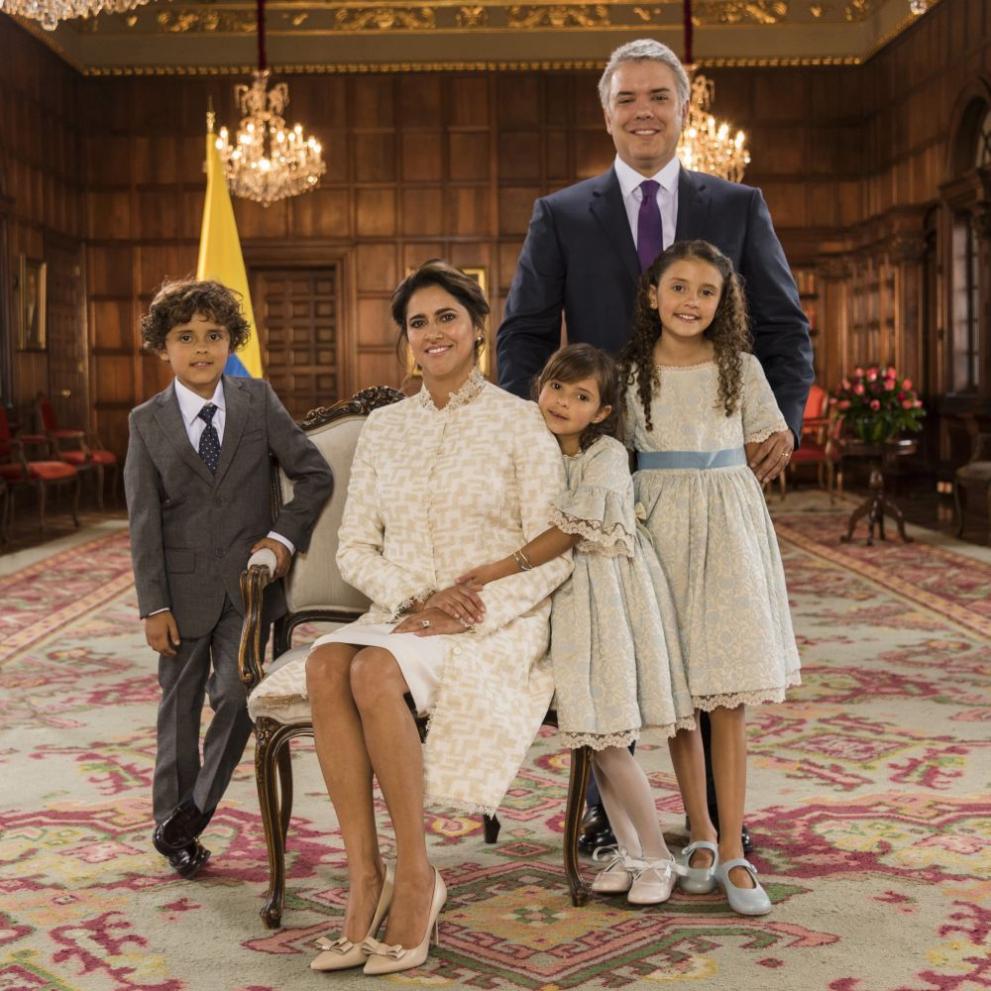  Президентът на Колумбия и неговото семейство 