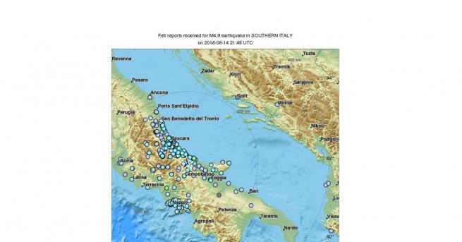 Земетресение с магнитуд 4,7 в Централна и Източна Италия разтърси