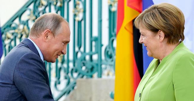 Преговорите на президента на Русия Владимир Путин с германския канцлер