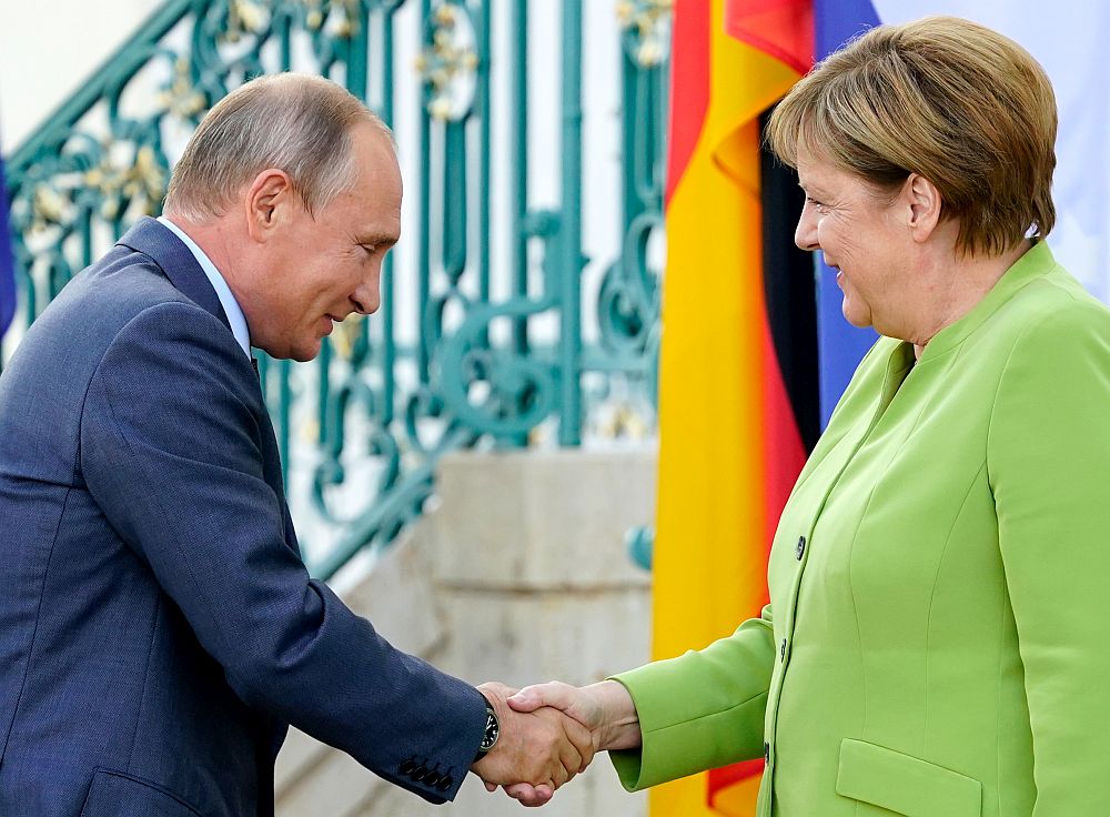Руският президент Владимир Путин и канцлерката на Германия Ангела Меркел