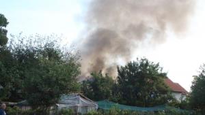 Къща изгоря в Казанлък тази сутрин