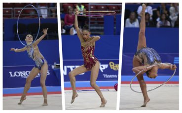 Българската делегация на Европейското първенство по художествена гимнастика предвождана от
