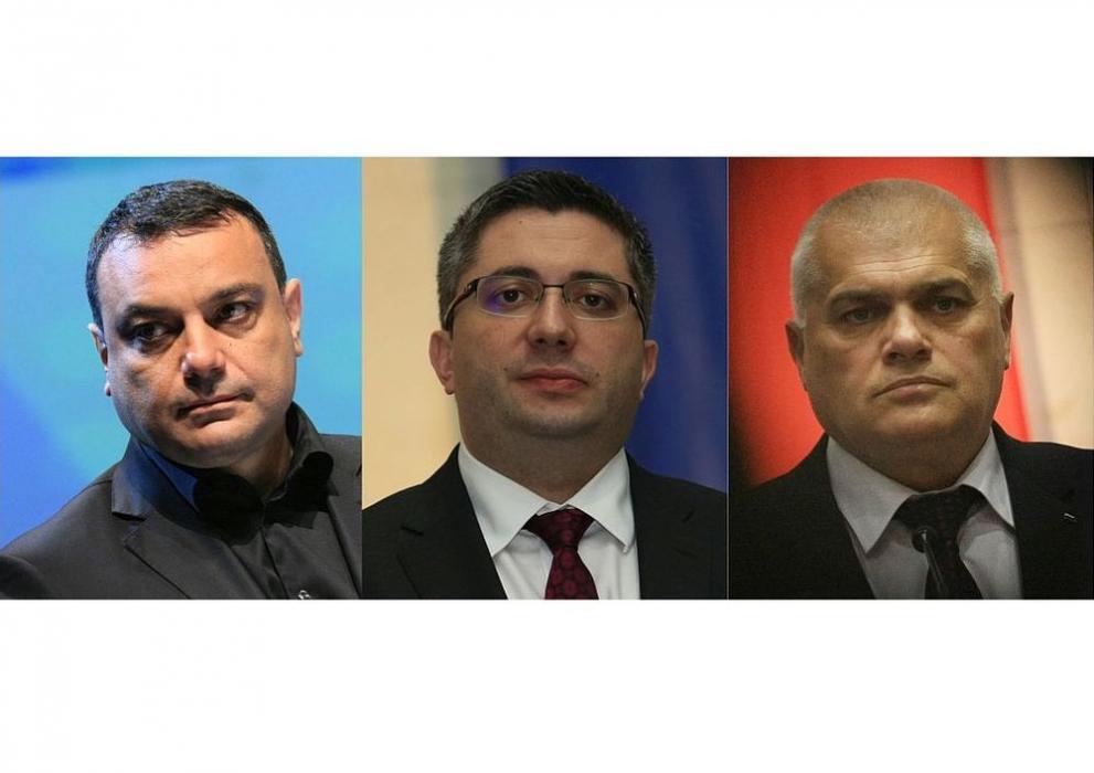Министрите в оставка Ивайло Московски, Николай Нанков и Валентин Радев