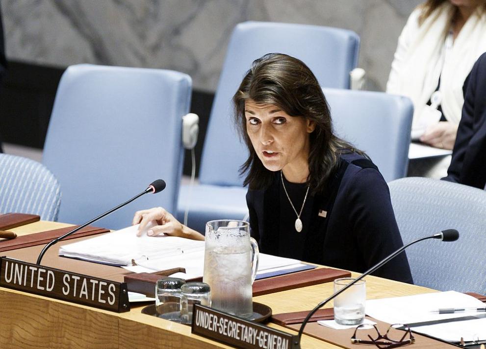 Американският постоянен представител в ООН Ники Хейли
