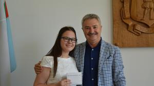 Ана Мария и кметът Златко Живков