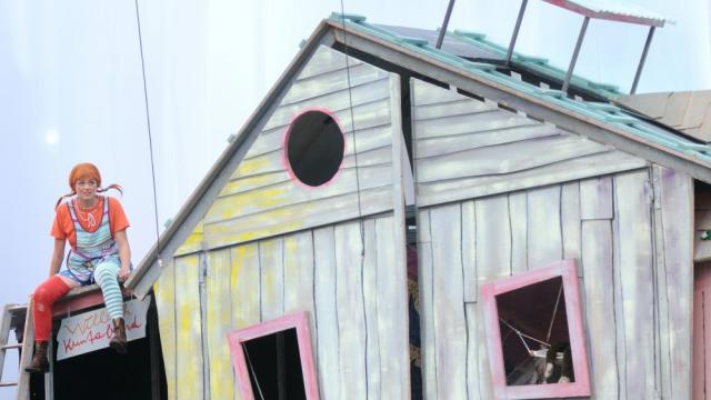 7-годишната дъщеря на Астрид Линдгрен й помага за образа на Пипи Дългото чорапче