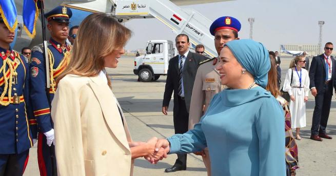 Първата дама на САЩ Мелания Тръмп пристигна днес в Египет