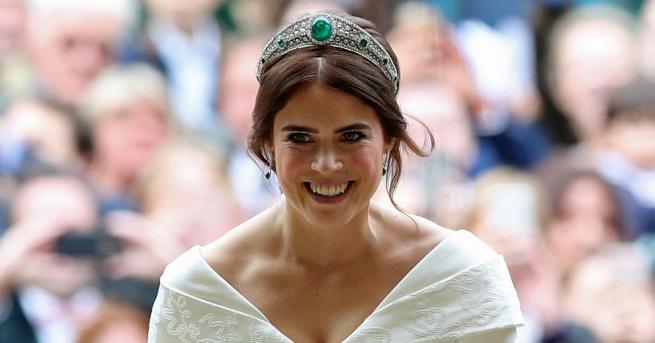 Булчинската рокля на принцеса Юджини е дело на британските дизайнери