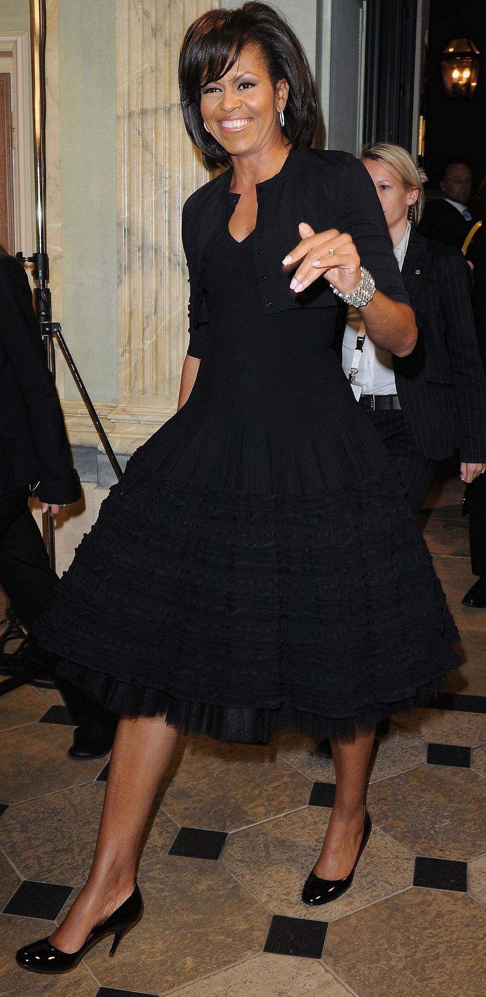 Мишел Обама в рокля на Azzedine Alaia през 2009 година