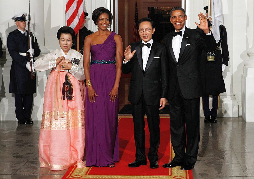 Мишел Обама в рокля на Doo-Ri Chung през 2011 година