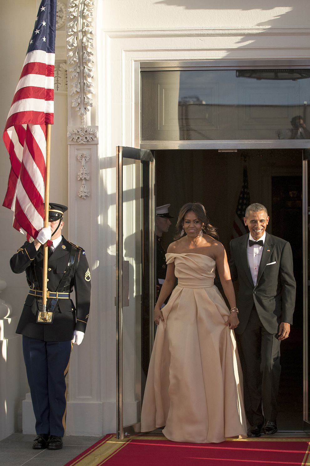 Мишел Обама в рокля на Naeem Khan през 2016 година
