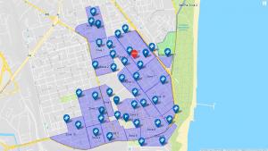 карта синя зона Бургас