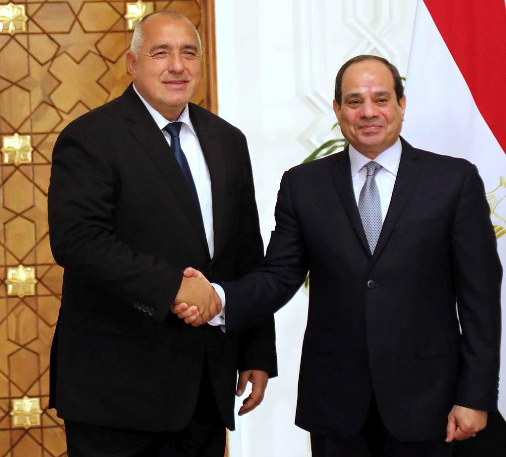 Президентът на Египет Абдел Фатах ас Сиси и българският премиер Бойко Борисов