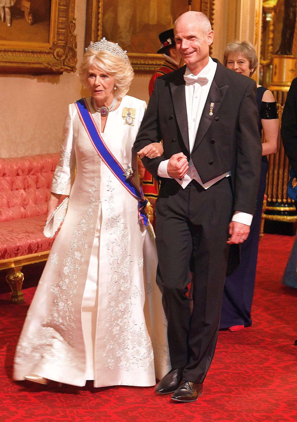 Херцогинята на Корнуол Камила с холандския министър на външните работи Стеф Блок