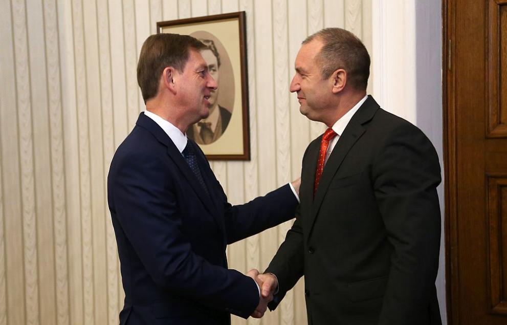 Президентът Румен Радев и министърът на външните работи на Словения Миро Церар
