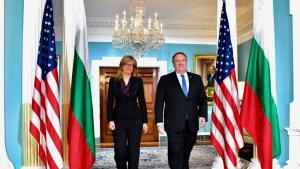 Екатерина Захариева и Майк Помпео