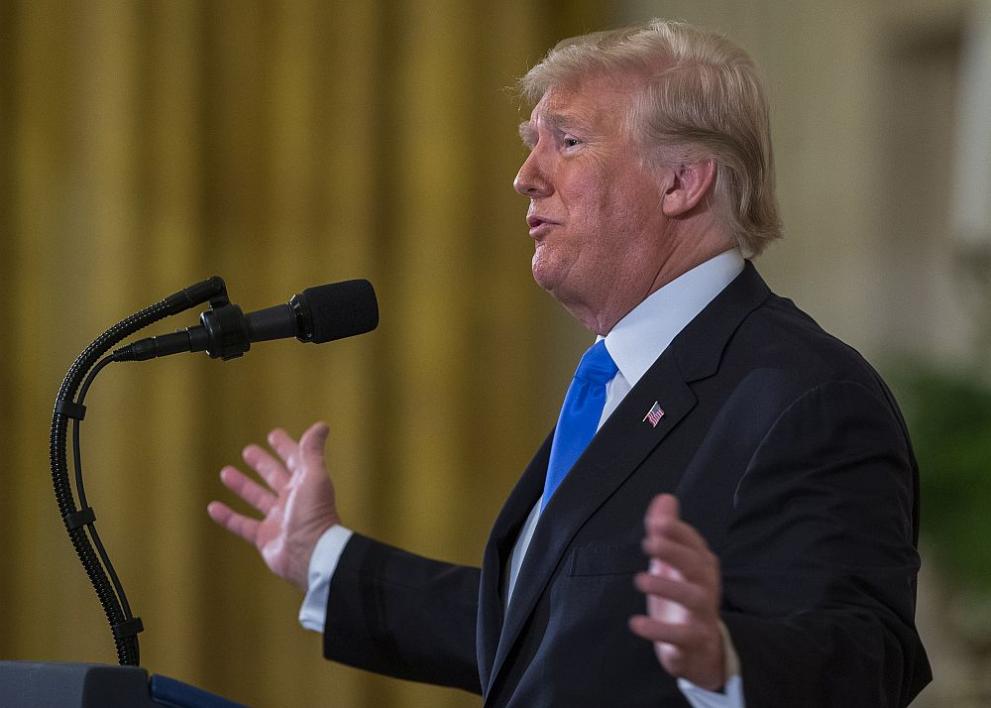  Президентът на Съединени американски щати Доналд Тръмп 