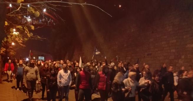 Протестиращите от Хасково, Свиленград и Димитровград, които след митинга на