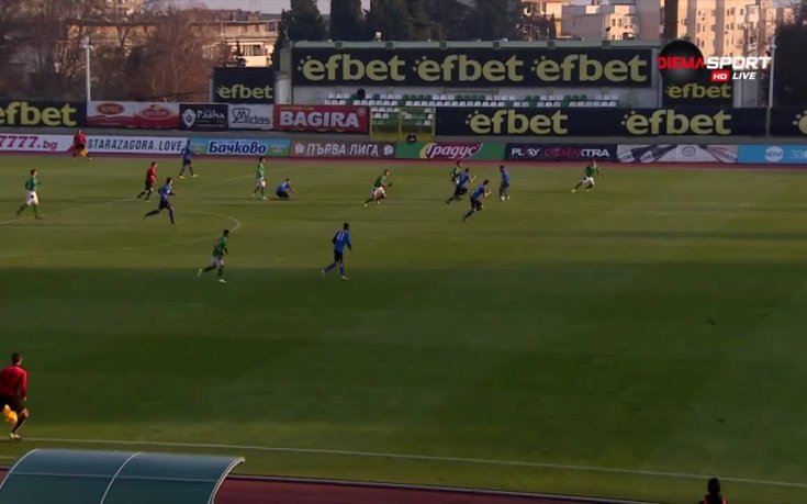 Берое - Черно море 0:1 /първо полувреме/