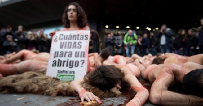 Защитници на правата на животните се съблякоха голи и се