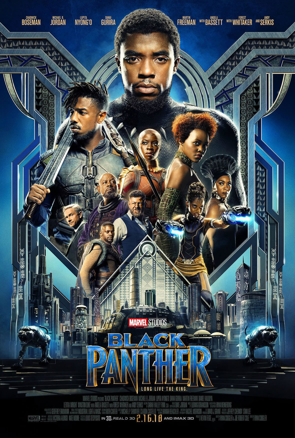 2. Black Panther / „Черната пантера“ (2018) – Режисьор: Райън Куглър; Участват: Чадуик Боусман, Майкъл Б. Джордан, Лупита Нионг‘о