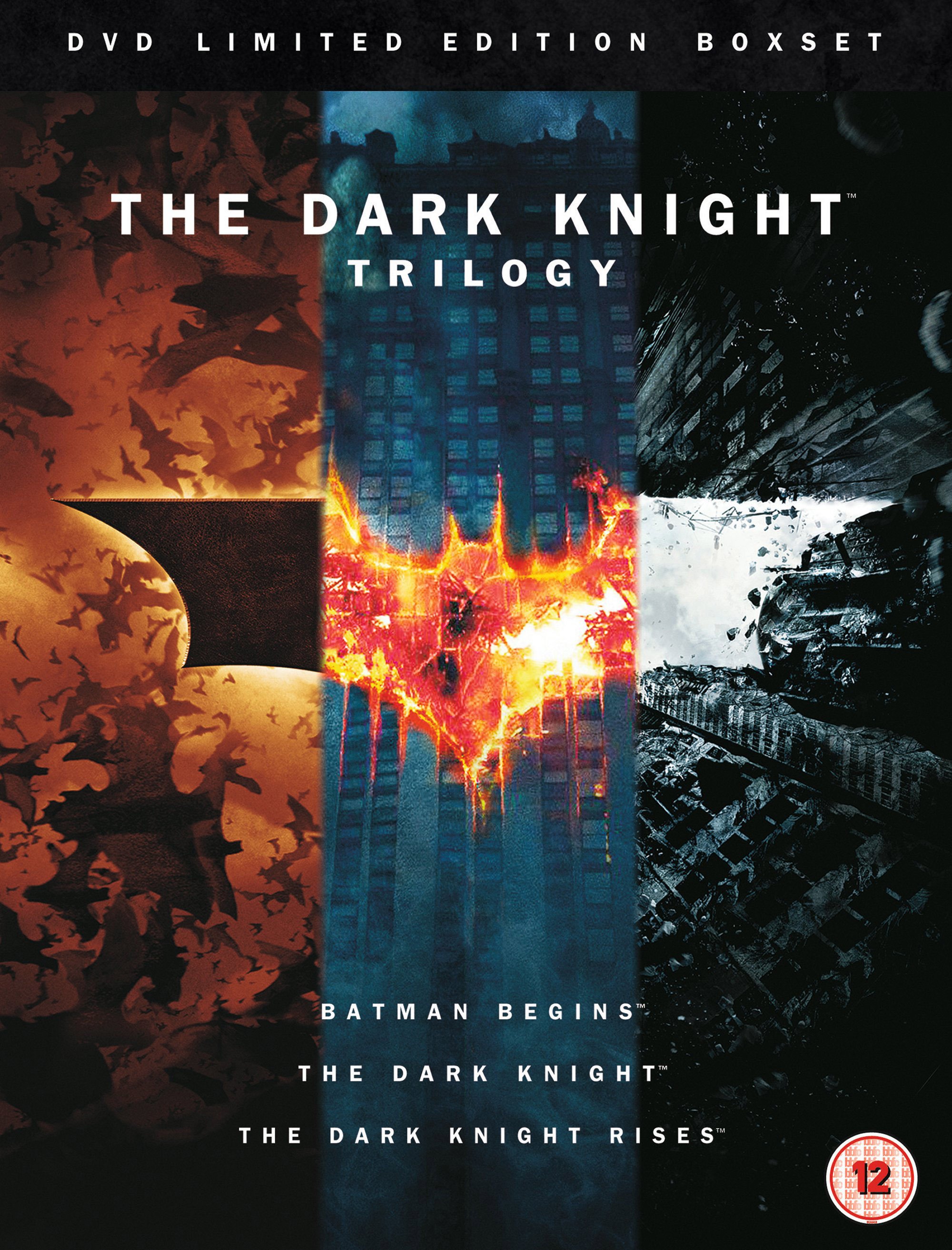 12. The Dark Knight Trilogy / „Трилогията за Черния рицар“ (2005 - 2012) – Режисьор: Кристофър Нолан; Участват: Крисчън Бейл, Гари Олдман, Майкъл Кейн