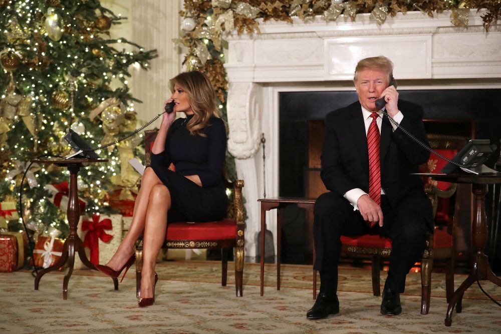 Тръмп и Мелания помогнаха на НОРАД в преследването на Дядо Коледа