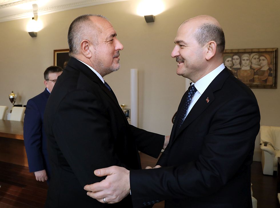 Премиерът Бойко Борисов и министърът на вътрешните работи на Турция Сюлейман Сойлу