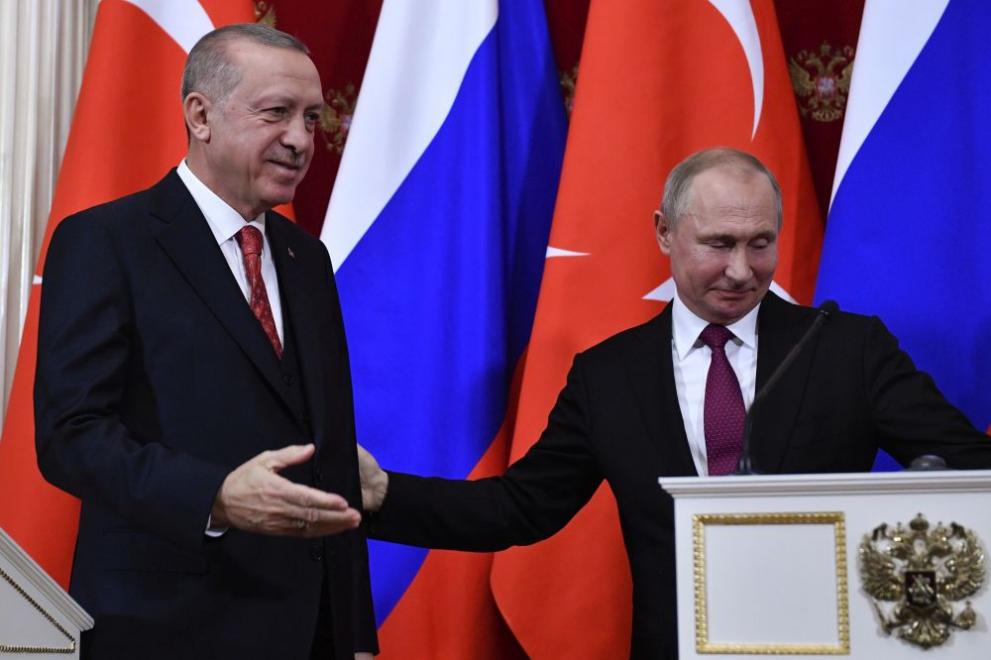 Руският президент Владимир Путин и президентът на Турция Реджеп Ердоган