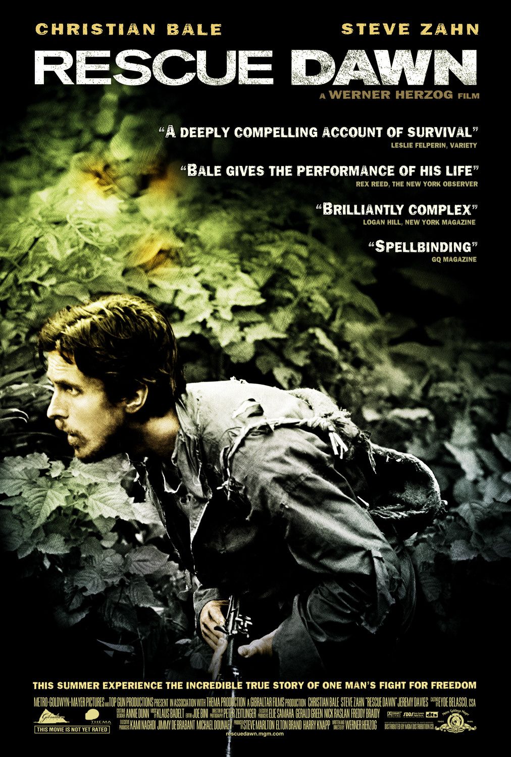 5. Rescue Dawn / „Зората на спасението“ (2006) – Режисьор: Вернер Херцог; Участват: Крисчън Бейл, Стив Зан, Маршал Бел