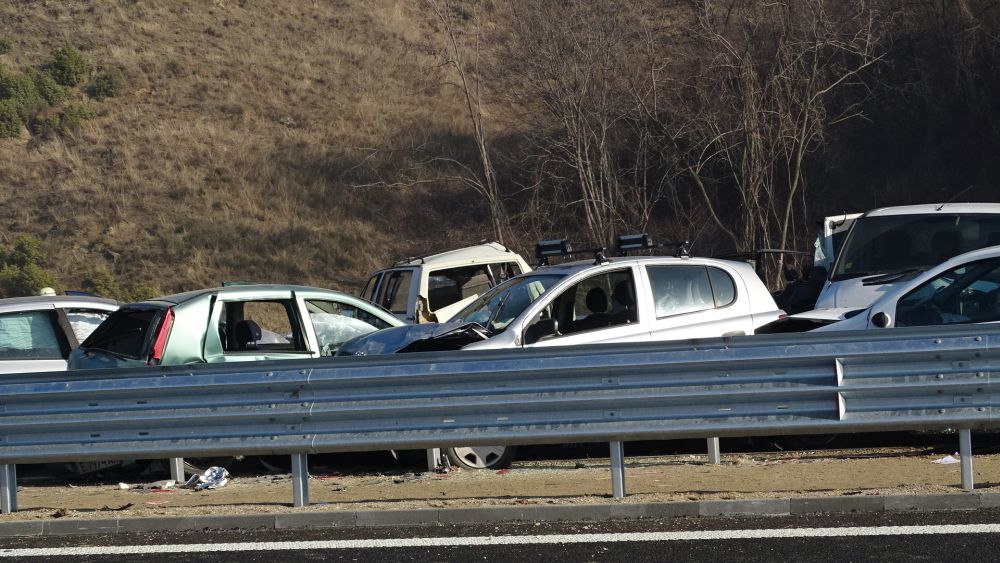 Тежка верижна катастрофа на магистрала "Струма"