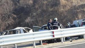 Тежка верижна катастрофа на магистрала Струма