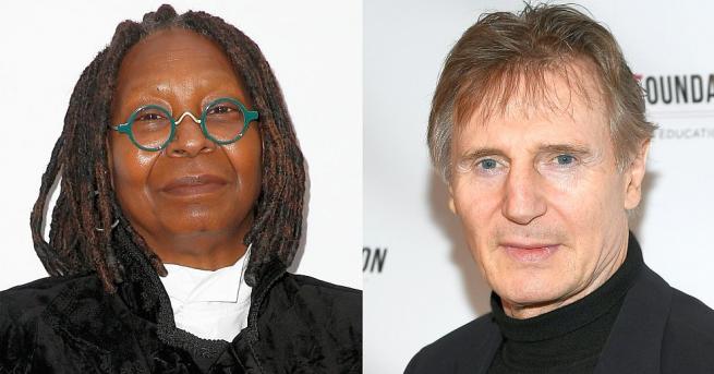 Актрисата Упи Голдбърг защити колегата си Лиъм Нийсън категорично заявявайки