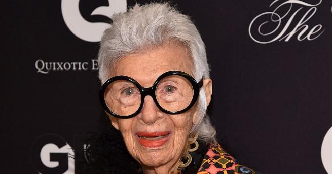 Американската колекционерка бизнес дама и модна икона Айрис Апфел която