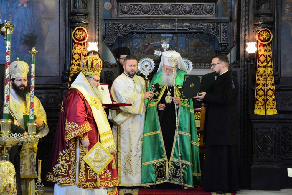 Патриарх Неофит отслужи литургия по повод юбилея на митрополит Йоан