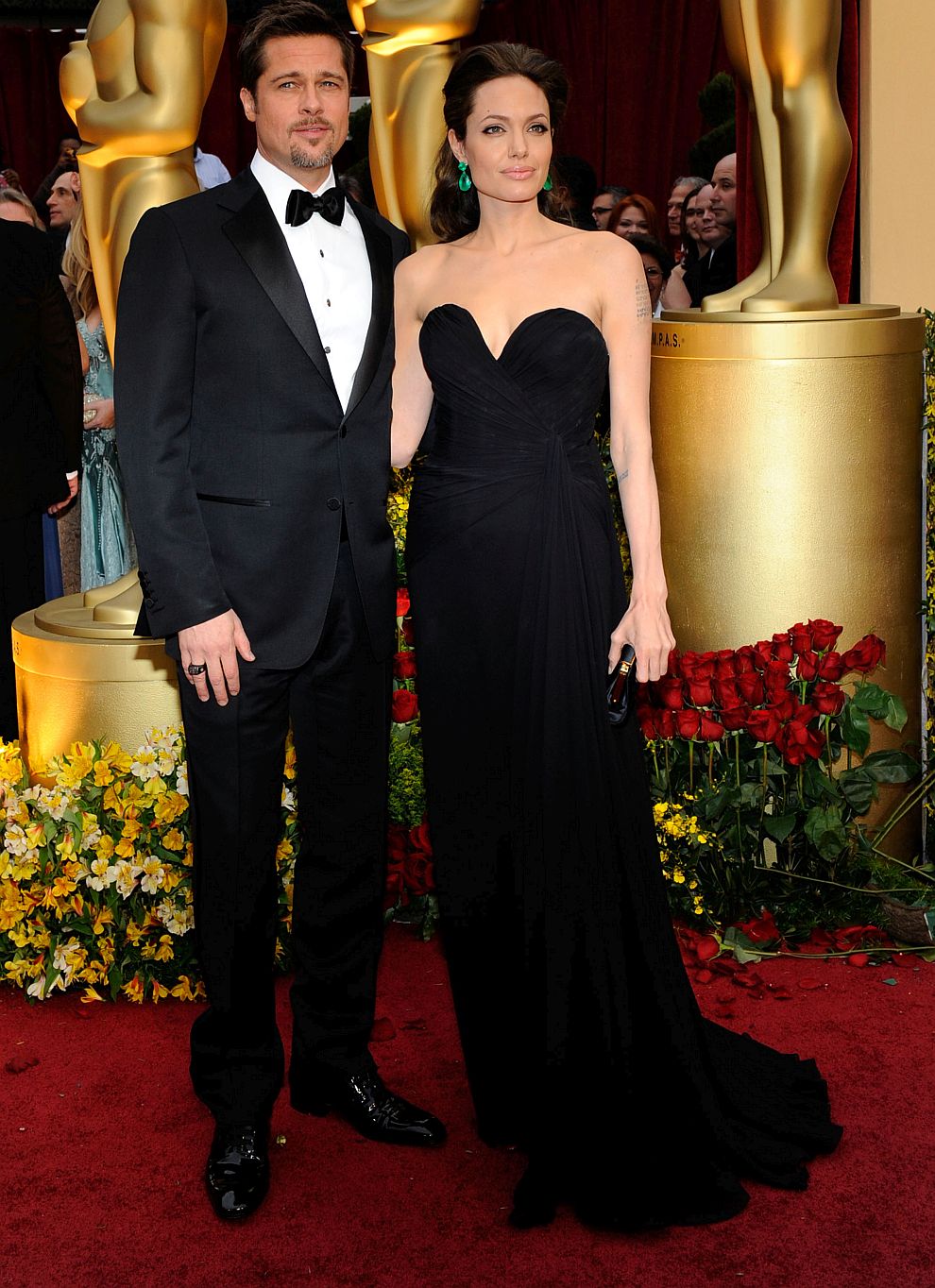 Брад Пит и Анджелина Джоли на наградите Оскар през 2009 година