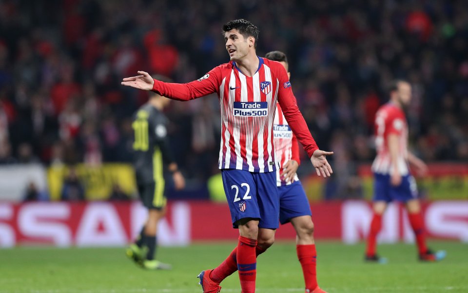 Алваро Мората успя да намери головия си нюх в Атлетико