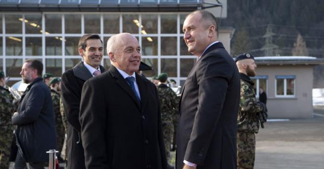 Президентът Румен Радев разговаря с швейцарския си колега Откриване в