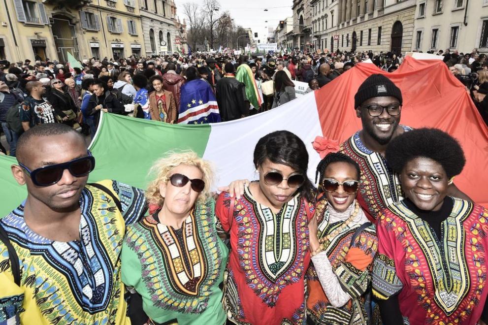  Милано расизъм митинг 