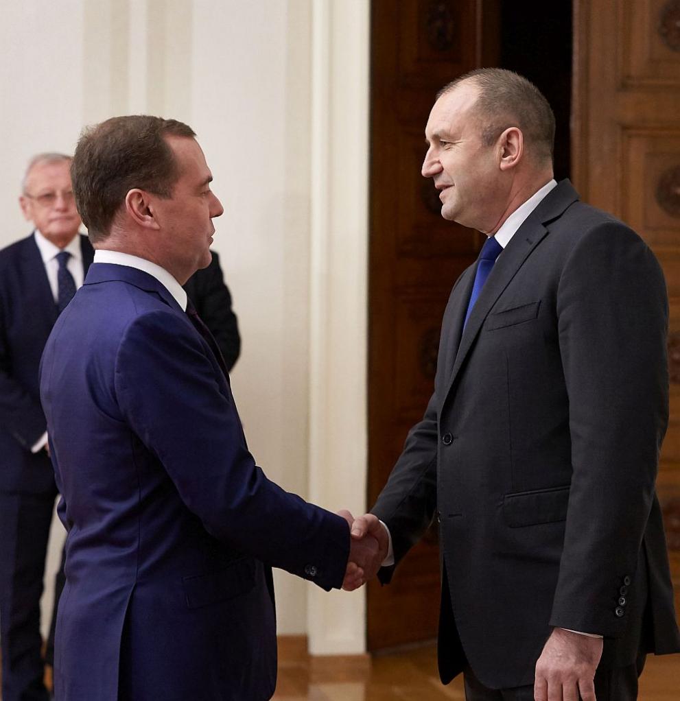  Президентът Румен Радев се срещна с премиера на Русия Дмитрий Медведев 