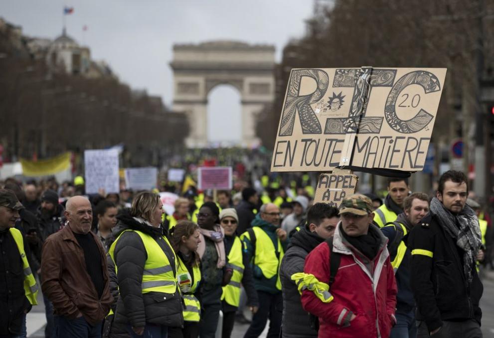  Франция митинги демонстрации на 9 март 