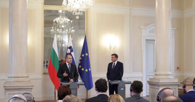 Президентът Румен Радев благодари на българската общност в Словения че