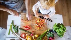 татко дете плодове готвене