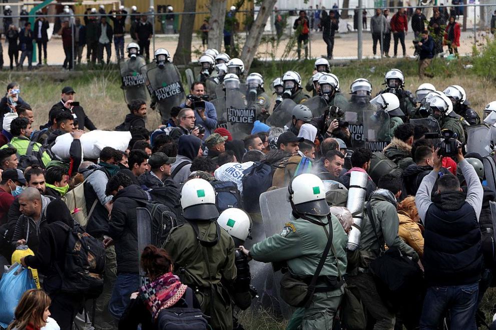  Гърция конфликти с мигранти 