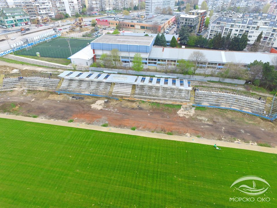 ремонт стадион Спартак Варна